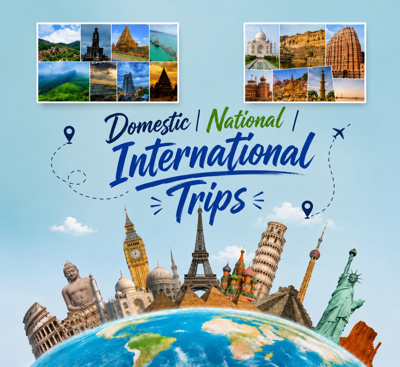 Domestic, National and International trips